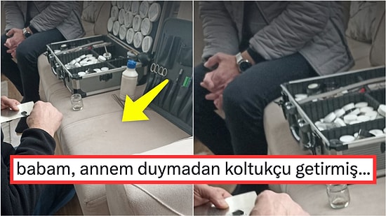 Karısından Korktuğu İçin Yaktığı Koltuğu Tamir Ettirmeye Çalışan Babanın Çaresizliğine Gelen Komik Tepkiler