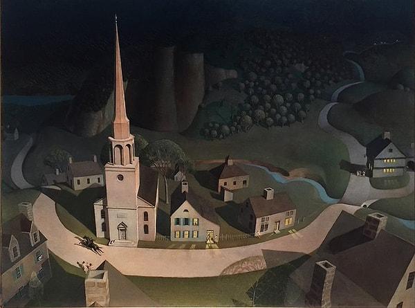 1931 yılında yaptığı 'Paul Revere'nin Gece Yarısı Yolculuğu', onun en iyi tablolarından biri.