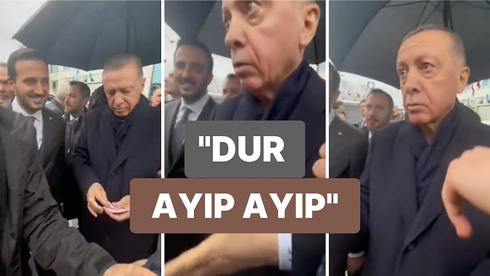 Cumhurbaşkanı Erdoğan Çocuklara Dağıttığı Paraya Uzanan Adama Tepki Gösterdi: "Dur, Ayıp Ayıp"