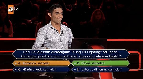 Üçüncü soru sesli bir soruyla karşılaşan Ozan Konar yanlış cevap verdi. Dövüş sanatlarına çok ilgili olduğunu ifade eden yarışmacı 2 bin TL ile yarışmaya veda etti.