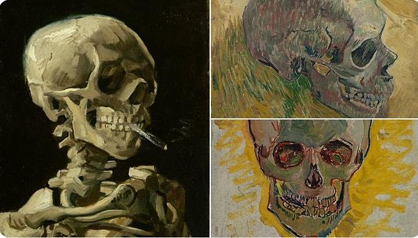 Van Gogh'un çizdiği biri sigara içen üç gizemli kafatası...