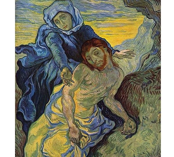 Van Gogh dini resimlere de imzasını attı. Bunlardan biri de 1889'daki Pieta'sı.