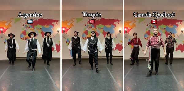 Kanada’da bulunan ‘Les Mutins de Longueuil’ isimli bir dans okulu farklı ülkelerin yöresel danslarını icra ediyor.