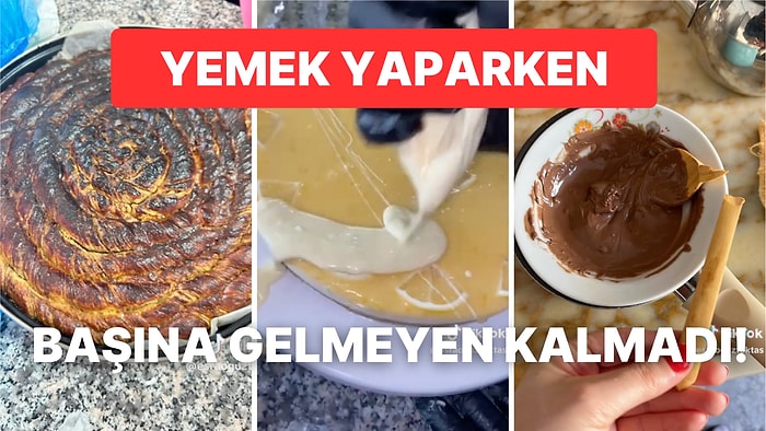 Yemek Yaparken Başına Gelmediği Kalmayan Bahtsız TikTok Kullanıcısı Sizi Gülme Krizine Sokacak!