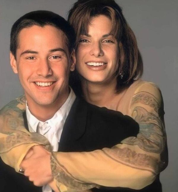 4. Sandra Bullock ve Keanu Reeves, Speed için fotoğraf çekimi yaparken, 1994: