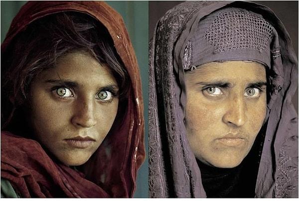 14. 1985'te National Geographic dergisinin kapağında, bir mülteci kampındaki portresinin yayınlanmasıyla savaşın parçaladığı Afganistan'ın uluslararası sembolü haline gelen Sharbat Gula 👇