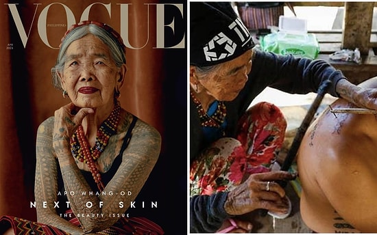 106-летняя мастер традиционных татуировок стала самой старой женщиной, появившейся на обложке Vogue