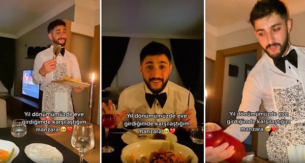 Eşinin muhteşem sürprizini kaydeden kadın o anları da TikTok'ta paylaşınca viral oldu. O anları izleyenler 'Ne zaman baba mezara girince mi?' yorumları yaptılar...