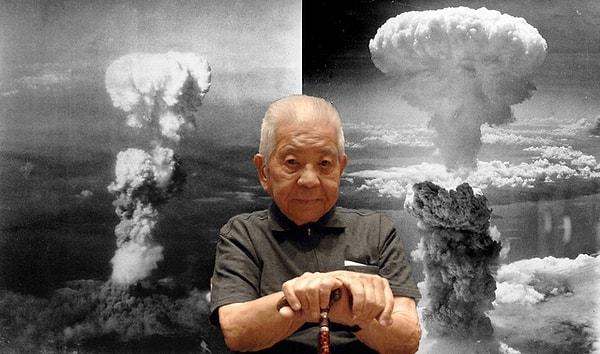 1. 1945 yılında iki atom bombası saldırısından da kıl payı kurtulan Tsutomu Yamaguchi👇