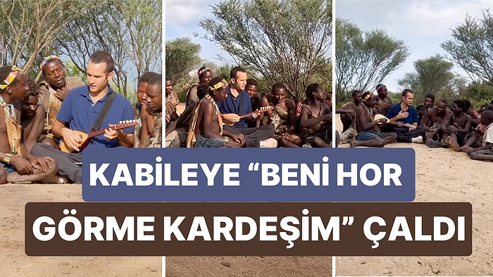 Afrika’da Bir Kabileye Saz Çalarak Kabile Üyelerini Kendisine Hayran Bırakan Gezgin