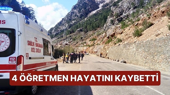 Adana'da Otomobilin Üzerine Kaya Devrildi: 4 Öğretmen Hayatını Kaybetti