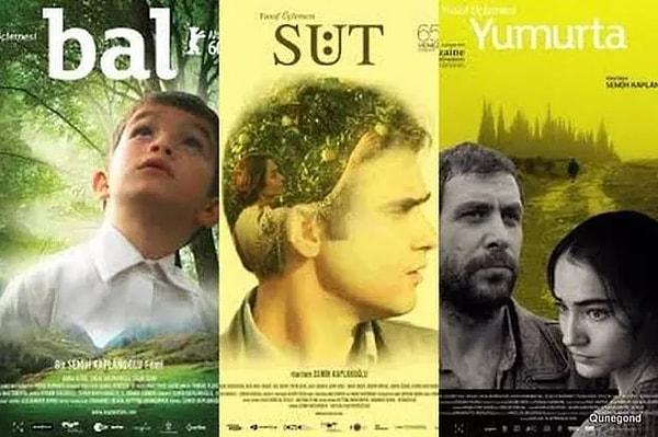 Semih Kaplanoğlu'nun yönetmenliğinde çekilen Yumurta filmi, Bal ve Süt üçlemesinin ilk serisi olarak 2007 yılında vizyona girdi.