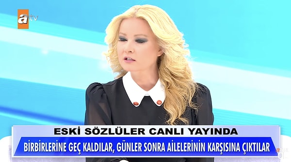 Müge Anlı "Tam olarak bilmen gereken tek şey bu! Sen askerdesin, evleneceğin kişi başkasıyla kaçıyor. Askerdeki bir erkeğe yapılacak en kötü şeylerin başında geliyor bu." dedi.