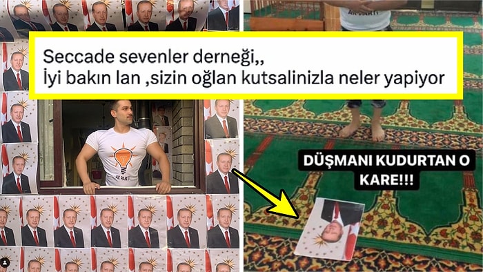 Camide Cumhurbaşkanı Erdoğan'ın Fotoğrafı Önünde Namaz Kılan Sosyal Medya Troll'ü Tartışma Yarattı