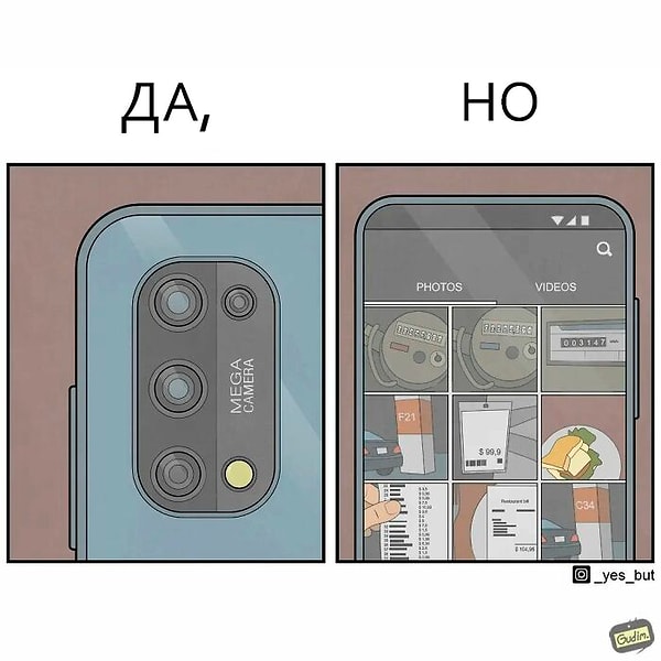 5. Покупаем дорогие телефоны с навороченной камерой, чтобы фоткать счетчики и еду