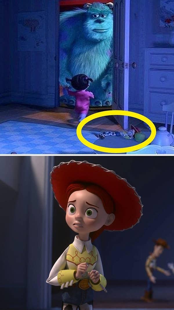 9. Monsters, Inc. (2001) filminde Boo'nun odasında Jessie'nin bebeği var!
