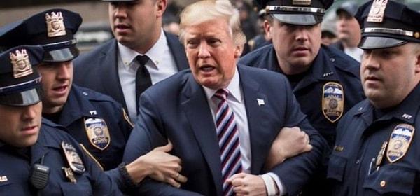 2. İddia: Görüntü Trump'ın tutuklanma anını gösteriyor: