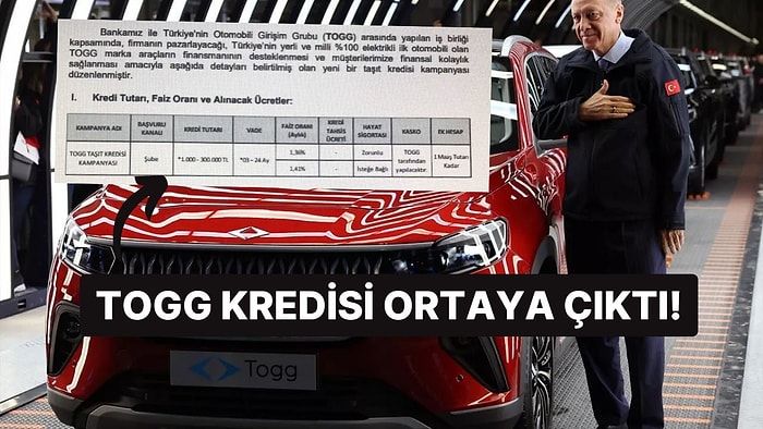 Togg İçin Kredi Çıkıyor: Oranlar Nasıl?