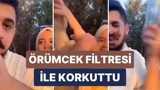 Video Çekerken Kullandığı Örümcek Filtresiyle Eşinin Aklını Alan Kadın