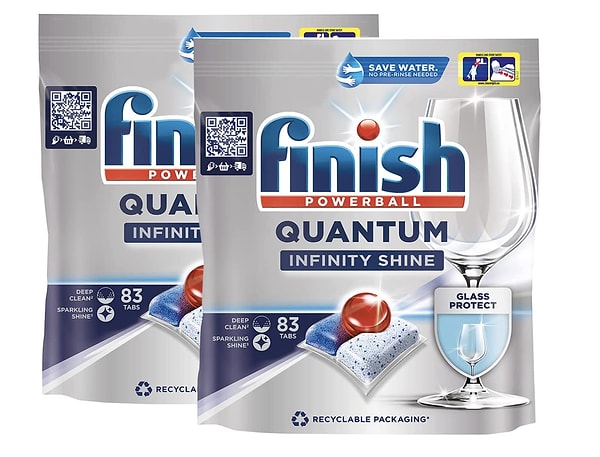 Finish Quantum Infinity Shine 166 Kapsül Bulaşık Makinesi Deterjanı Tableti