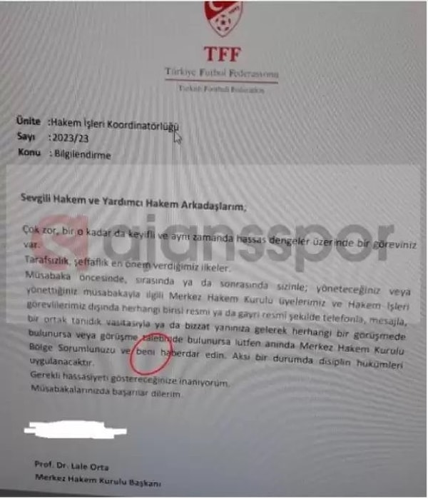 Lale Orta'nın yazılı uyarıda bulunduğu iddia edilen bazı cümleler ise sosyal medyada çok tartışıldı.