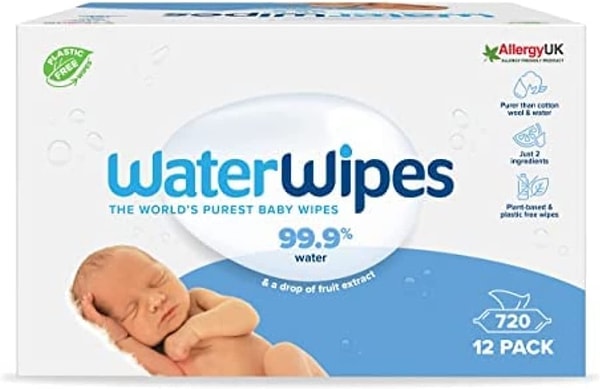 WaterWipes Yeni Doğan & Hassas Ciltler için 720 Yaprak Bebek Islak Mendil