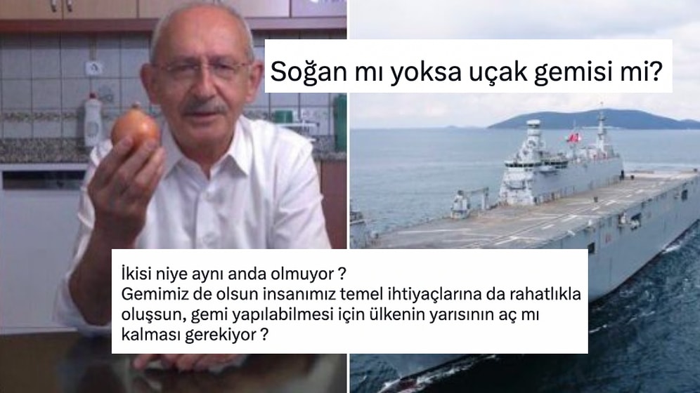 Twitter'da Sorulan "Soğan mı Uçak Gemisi mi?" Sorusuna Gelen Tokat Gibi Yanıtlar