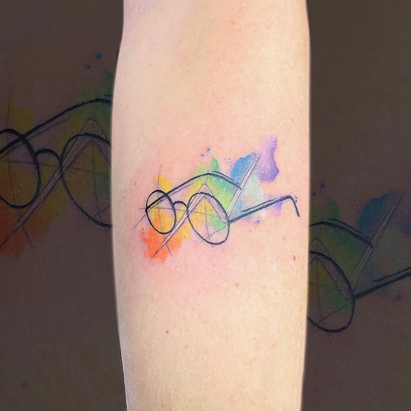 69. Очки Гарри Поттера акварелью