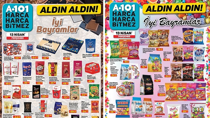 Bayram Şekerleri - Çikolataları A101'den! 13 Nisan 2023 A101 Bayram Özel Aldın Aldın Kataloğu