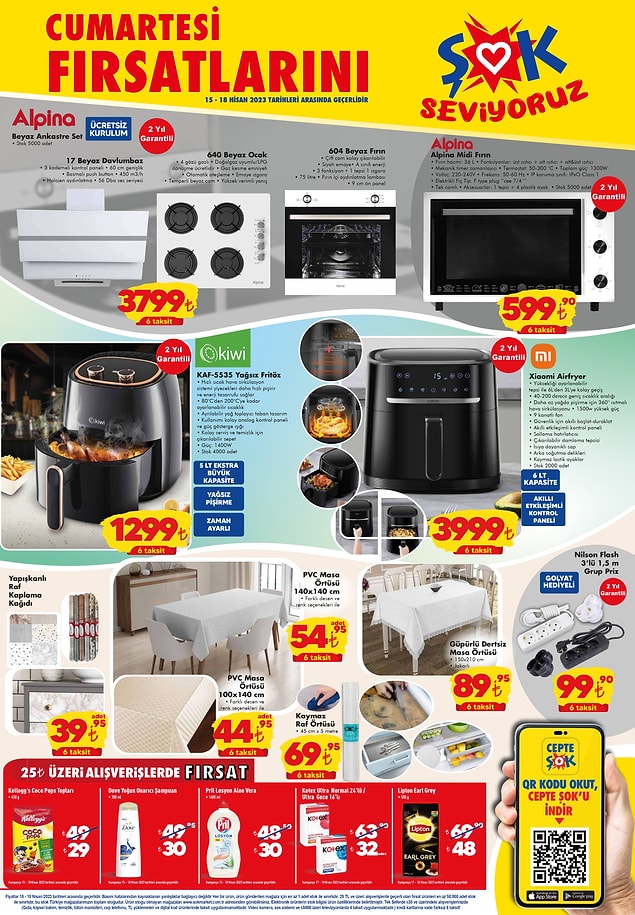 Alpina Beyaz Ankastre Set 3.799 TL.