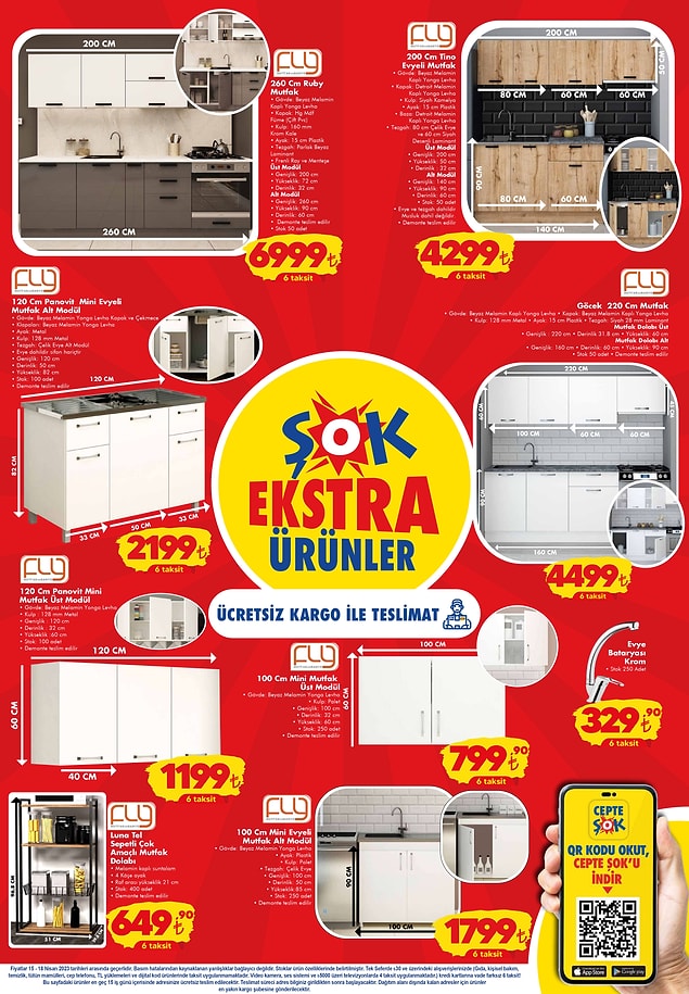 Fly 260 Cm Ruby Mutfak 6.999 TL.