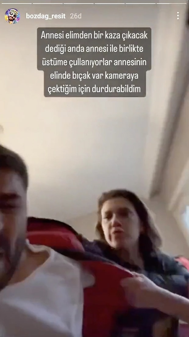Bu sefer konuşma sırası Reşit Bozdağ'daydı. Bozdağ, Melis'i darp ettiği iddialarını yalanladık ve asıl şiddet görenin kendisi olduğunu söyledi. Melis ve annesinin bir olup kendisini darp ettiği anların videosunu paylaştı.