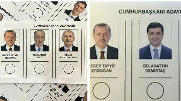 Cumhurbaşkanı Erdoğan, 14 Mayıs'ta yapılacak seçimdeki oy pusulasında, 2014 ve 2018 seçimlerinin oy pusulasında kullandığı fotoğrafın aynısını tercih etti.