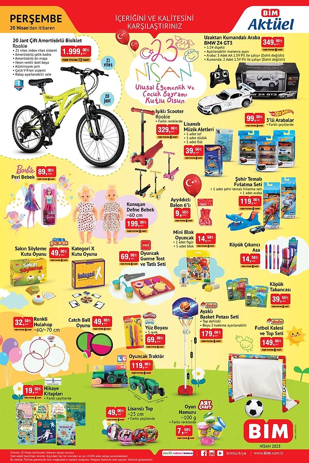 Rookie 20 Jant Çift Amortisörlü Bisiklet 1.999 TL.