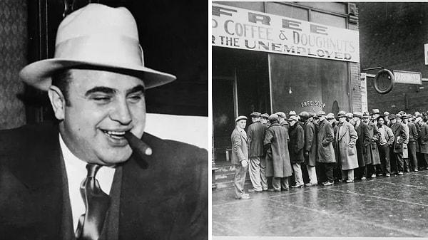 15. Ünlü gangster Al Capone, 1929 yılındaki Büyük Bunalım'da binlerce işsize bedava yemek dağıtan bir çorbacı açmıştı.