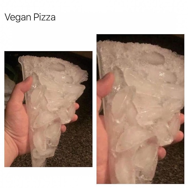 1. Vegan pizza 😂
