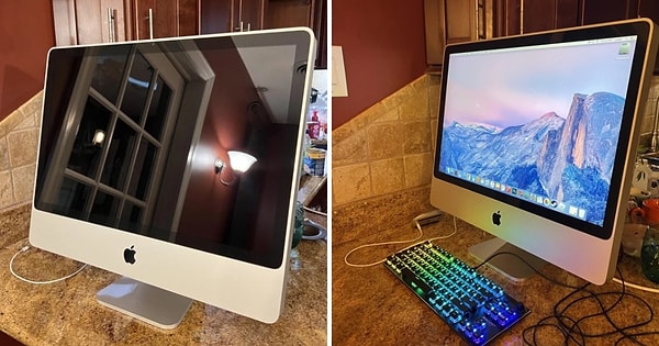 2. Новый владелец этого 24-дюймового iMac 2008 года выпуска тоже нашел его на помойке...