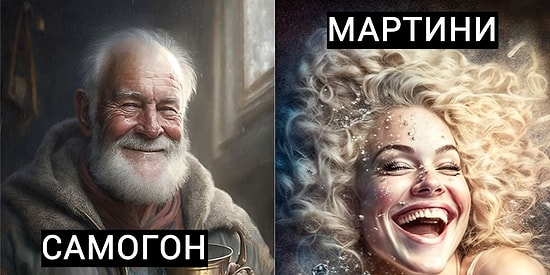 Подборка от нейросети: как бы выглядели алкогольные напитки, будь они людьми