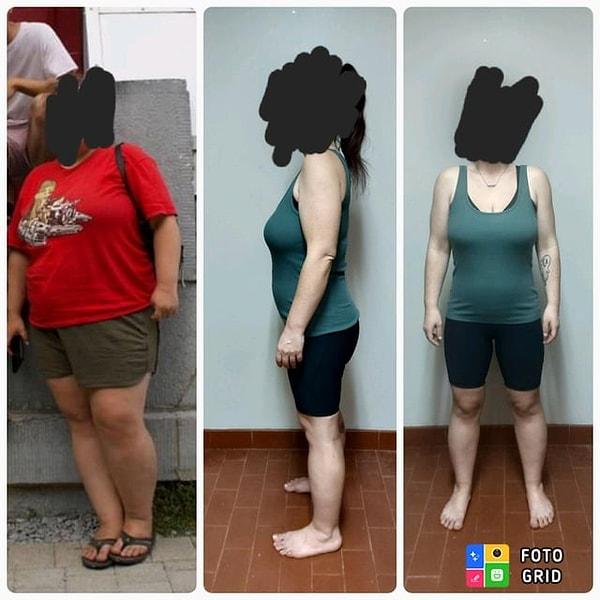 16. "Öncesi fotoğrafında kaç kilo olduğumu bilmiyorum ama 29 kilo verdim."