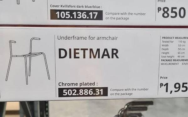 IKEA bünyesinde 12 binden fazla ürün satıldığını belirten kullanıcı her ürünün farklı bir isimle satışa sunulduğuna değindi.
