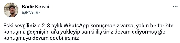 Geçtiğimiz aylarda Twitter’da @K2adir adlı bir kullanıcının paylaşımı, yapay zekanın daha nelere kadir olabileceğini ve hayatımıza ne kadar müdahale edebileceğini bir kez daha gözler önüne sürünce gündem oldu.