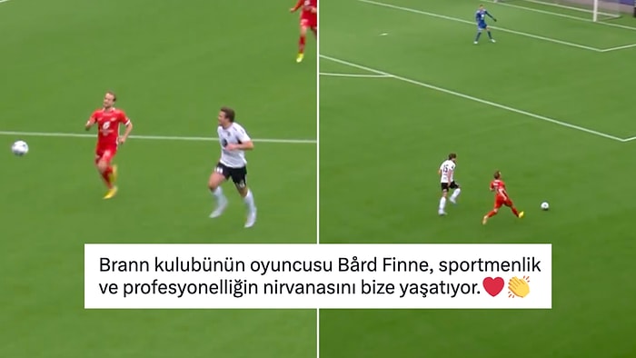 Norveçli Forvet Bård Finne'nin Rakibinin Sakatlandığını Görünce Topu Dışarıya Attığı Harika Anlar