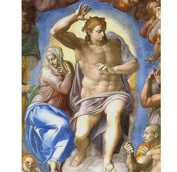 Son Yargı aynı zamanda Michelangelo'nun erkek formuna olan hayranlığının apaçık sergilendiği bir eser.
