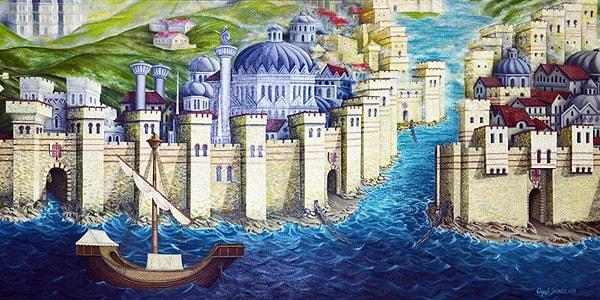 Bizanslılar, İstanbul'un fethinden önce zinciri Haliç'in girişine yerleştirerek Osmanlı İmparatorluğu'nun denizden saldırmasını engellemeye çalıştılar.