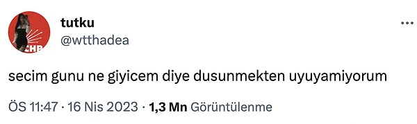 12. Seçim günü kombinini düşünenler de var timeline'da...