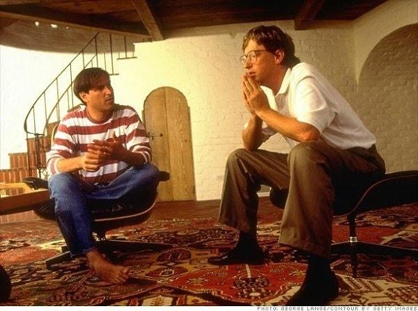 17. Bill Gates, California'daki evinde Steve Jobs'u ziyaret ediyor, 1991: