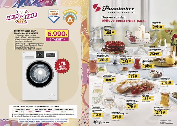 SEG Çamaşır Makinesi 6.990 TL.