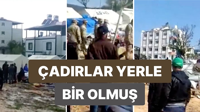 Ölü ve Yaralılar Var! Kahramanmaraş'ta Fırtına Sebebiyle Çatıdan Kopan Parçalar Çadırların Üzerine Düştü