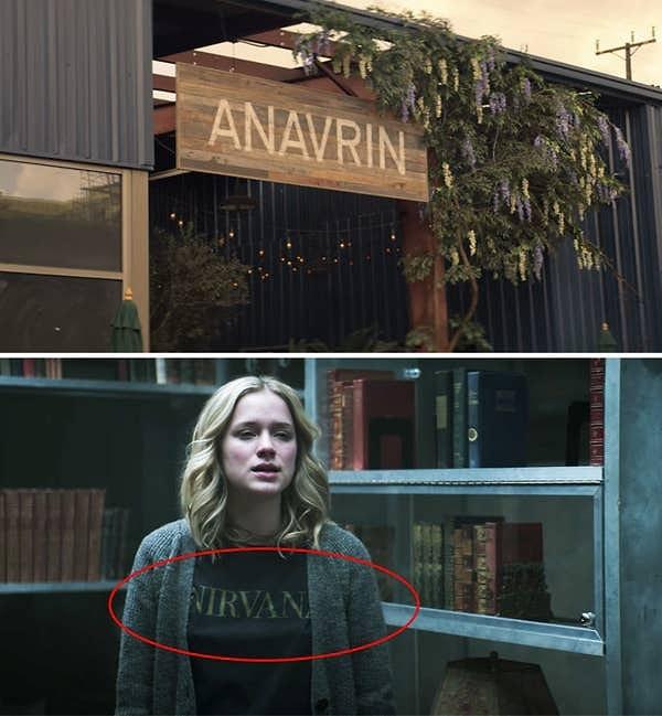4. You dizisinin ilk sezonunda Anavrin kelimesi çokça geçiyor. Ve fark ettiyseniz Beck, Anavrin'in tam tersi olan "Nirvana" yazılı tişört giyiyor.