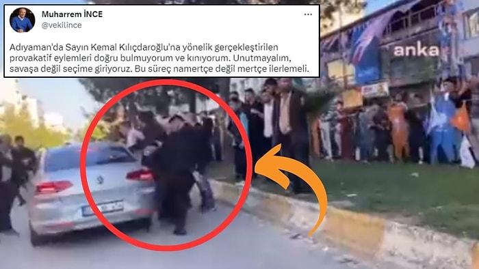 Adıyaman Kahta'da Kemal Kılıçdaroğlu'nun Konvoyuna Tekmeli Küfürlü Saldırı